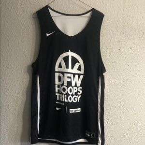 Nike Black and White DFW Hoops Jersey